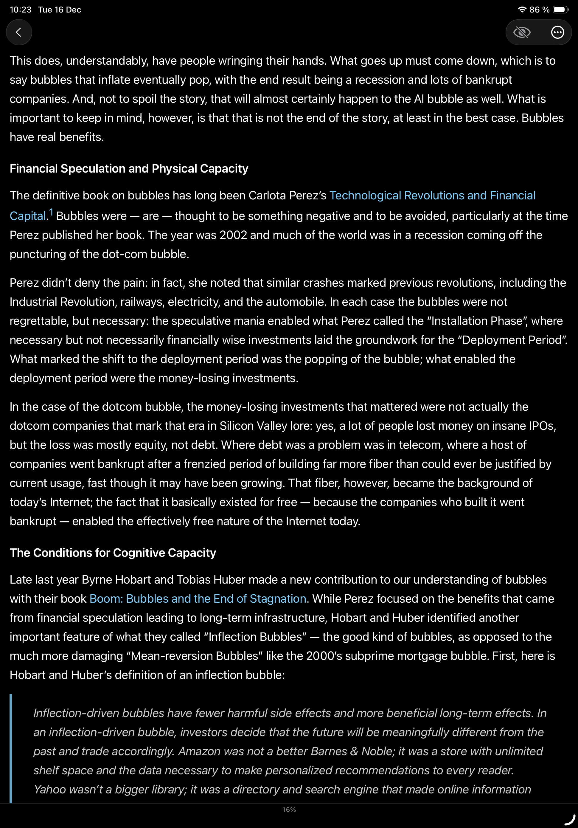 Read offline on iPad