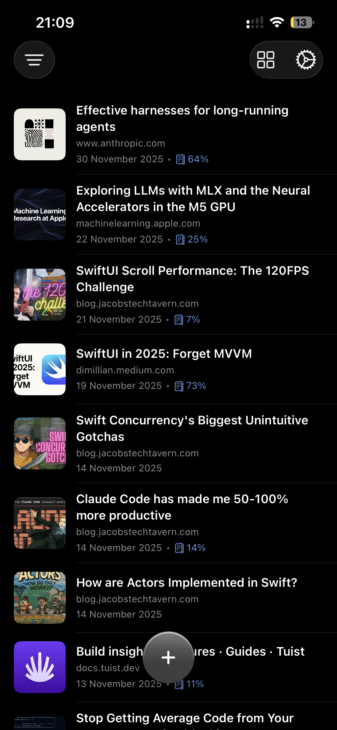 Save articles on iPhone